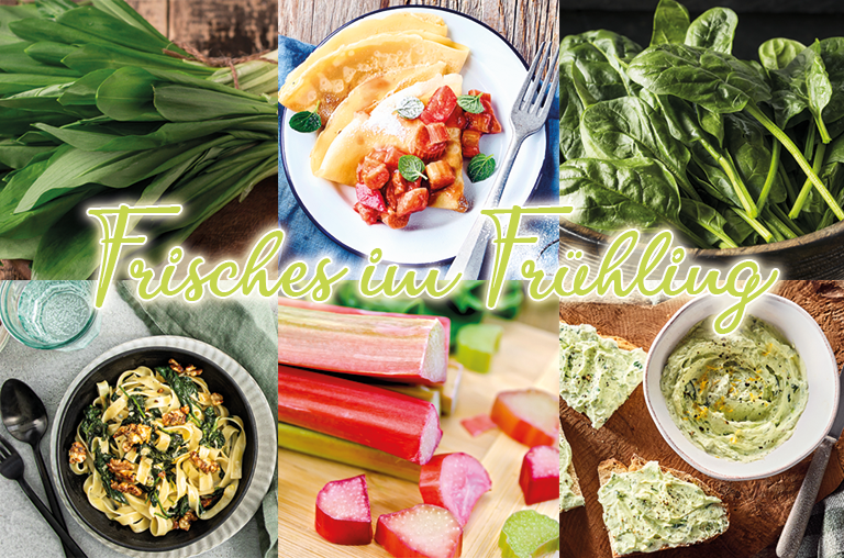 Bärlauch, Spinat und Rhabarber sind neben Spargel die Frühlingshihghlights