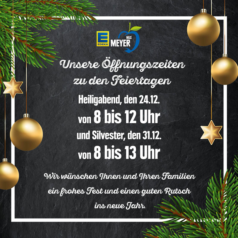 Öffnungszeiten Feiertage 2025