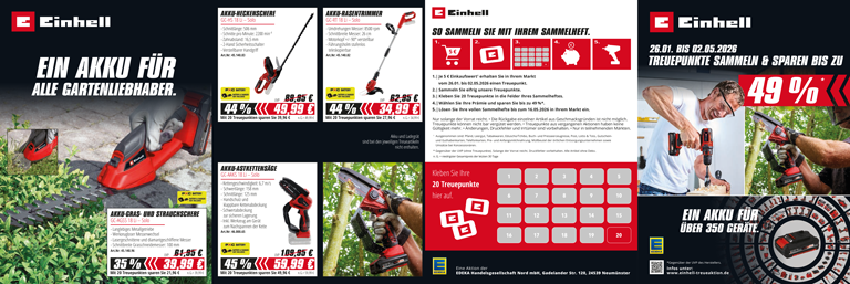 Einhell Treueaktion Sammelheft