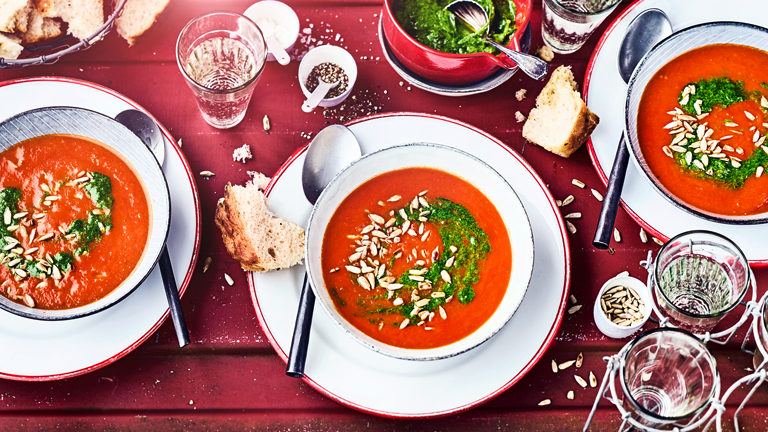 EDEKA Rezept Bärlauch Tomatensuppe