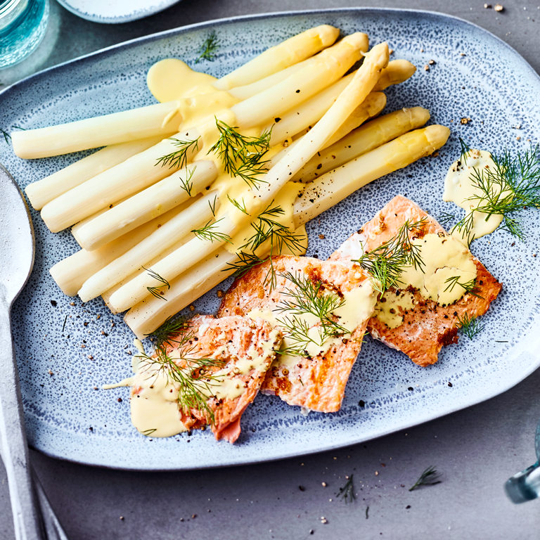 EDEKA Rezept Spargel mit Lachs