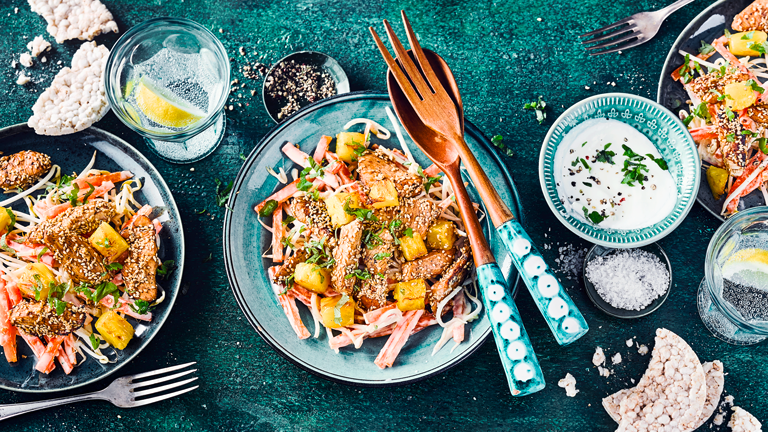 EDEKA Rezept Sprossensalat mit Huhn