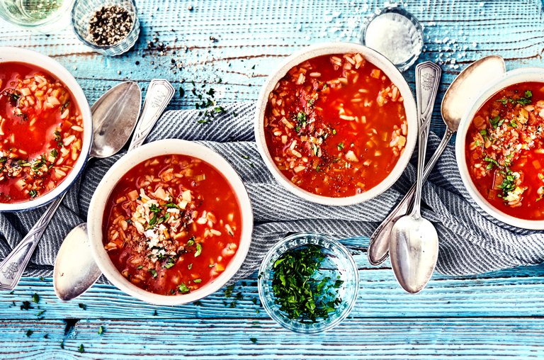 EDEKA-Rezept Tomatensuppe mit Reis