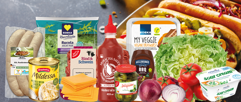 Produkte für ausgefallene Hot Dog