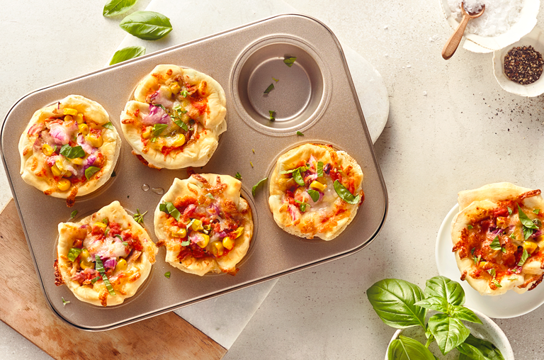 Pizza-Cupcakes, EDEKA-Rezept, Urlaub